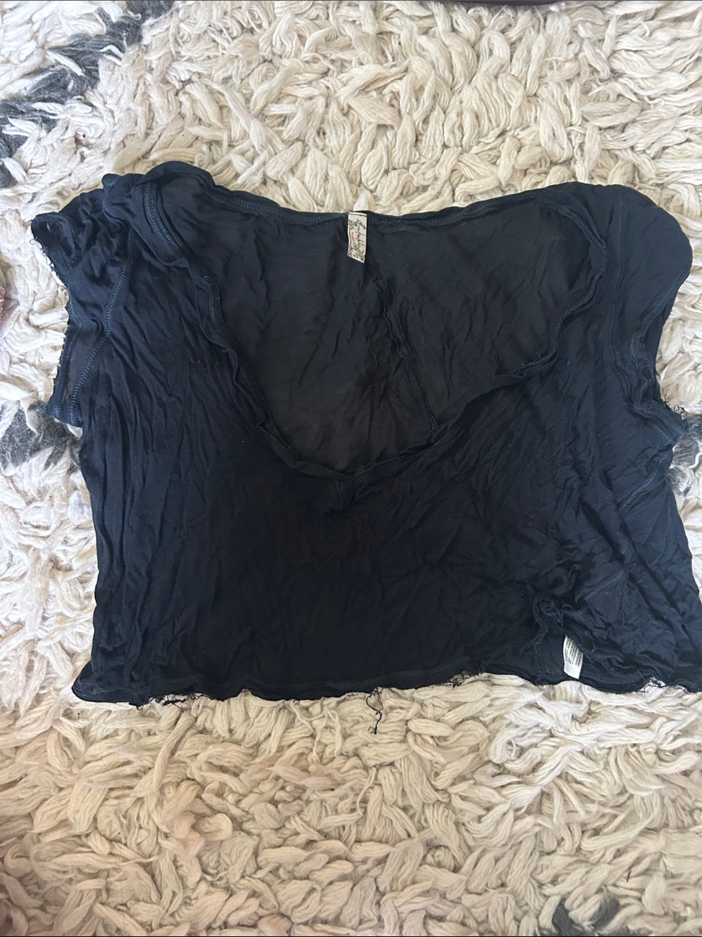 Intimately free people cropped deep v neck